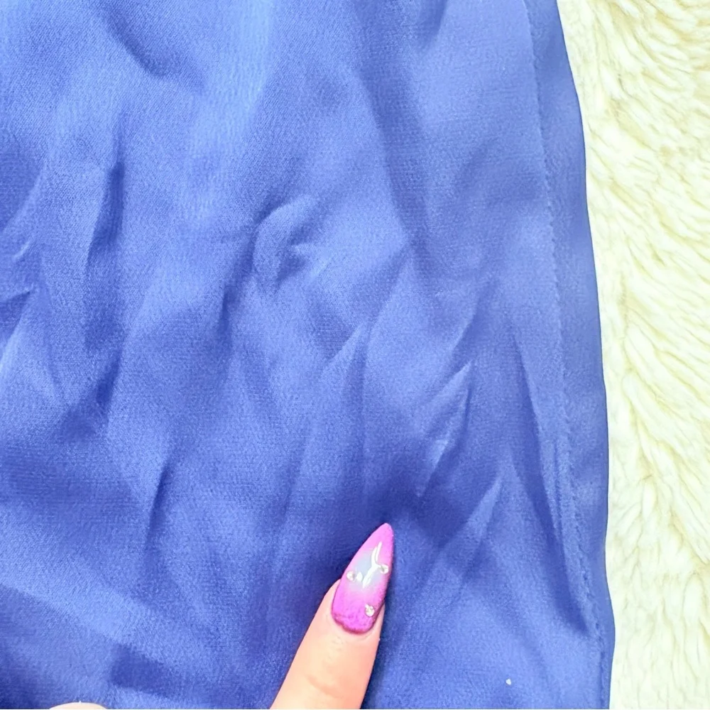 Urban Outfitters Bri Double Bow Satin Mini Dress in Blue - Picture 12 of 15